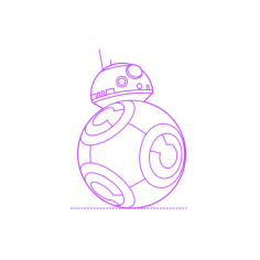 Pop Culture Star Wars Bb 8 Tracing Svg Vector, Free Vectors File